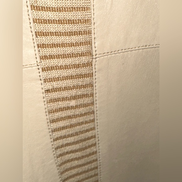 Maxini 80's Kurt Cobain Leather Striped Mens Sweater Size Lg MCM Grandpa Core - Picture 10 of 16